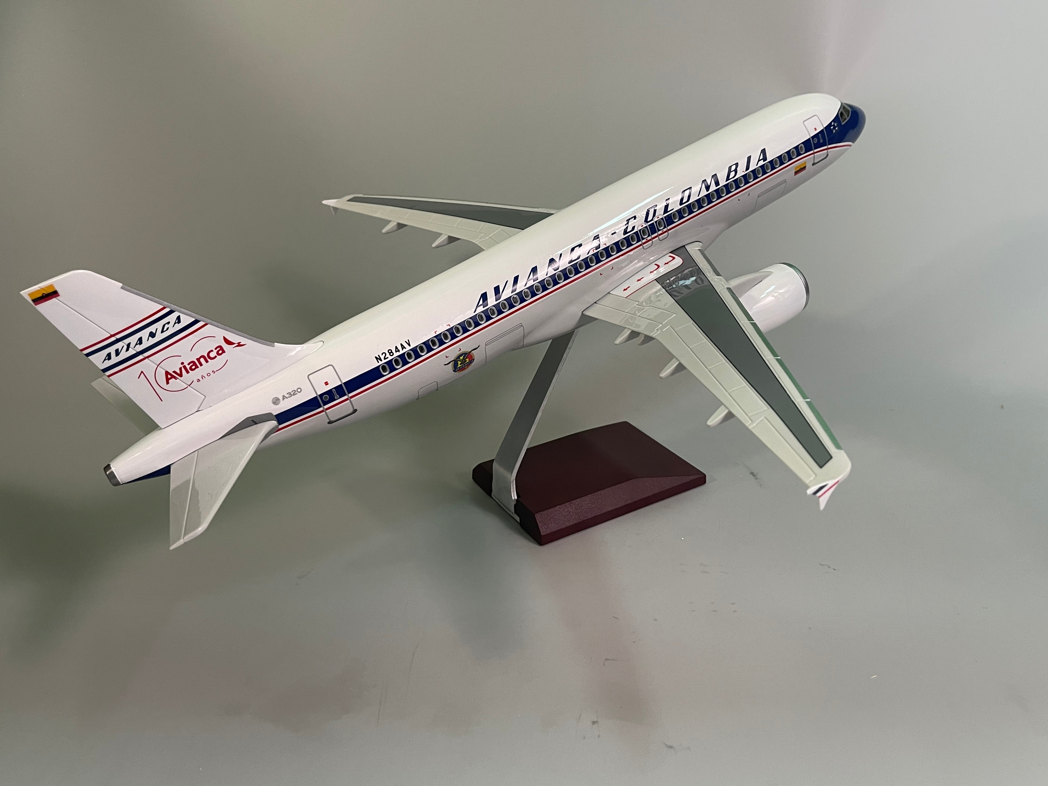 飞机模型（A320哥伦比亚航空100周年纪念版）仿真飞机模型 ABS合成强化树脂飞机模型 航空模型 杨柳模型玩具详情图3