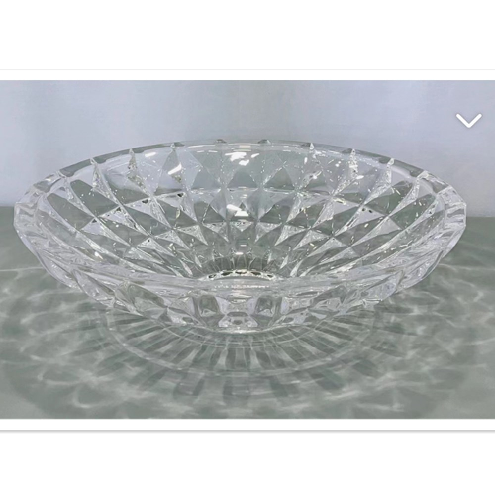 Shopkeeper's recommended 1906BLU European-style crystal glass high-legged fruit plate, large fruit bowl, salad plate with base, dried fruit plate, fruit basket, fruit basin