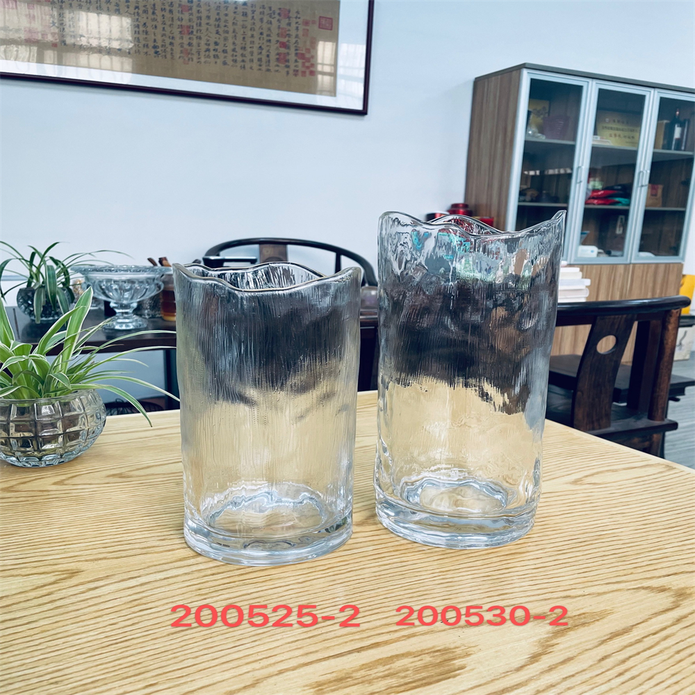 V200525-2 30-2 Crystal Glass Vase, creative and simple Nordic water-grown flower arrangement glass vase, transparent glass living room decoration item details Picture