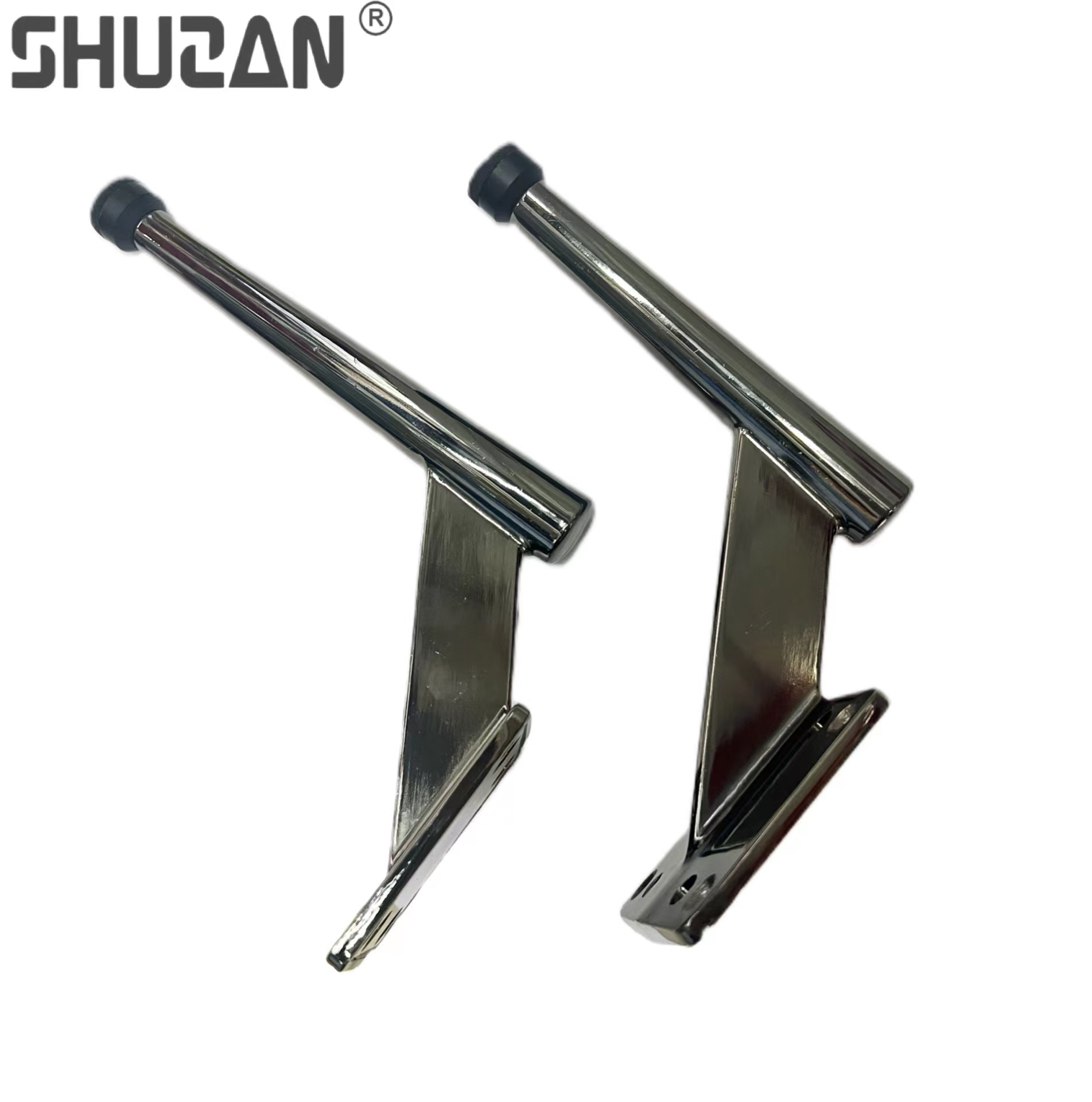 Shuzan whole-house customized new slanted conical sofa legs, round black rubber bottom furniture legs, cabinet legs, lock fasteners, sofa leg supports, daily hardware details Picture