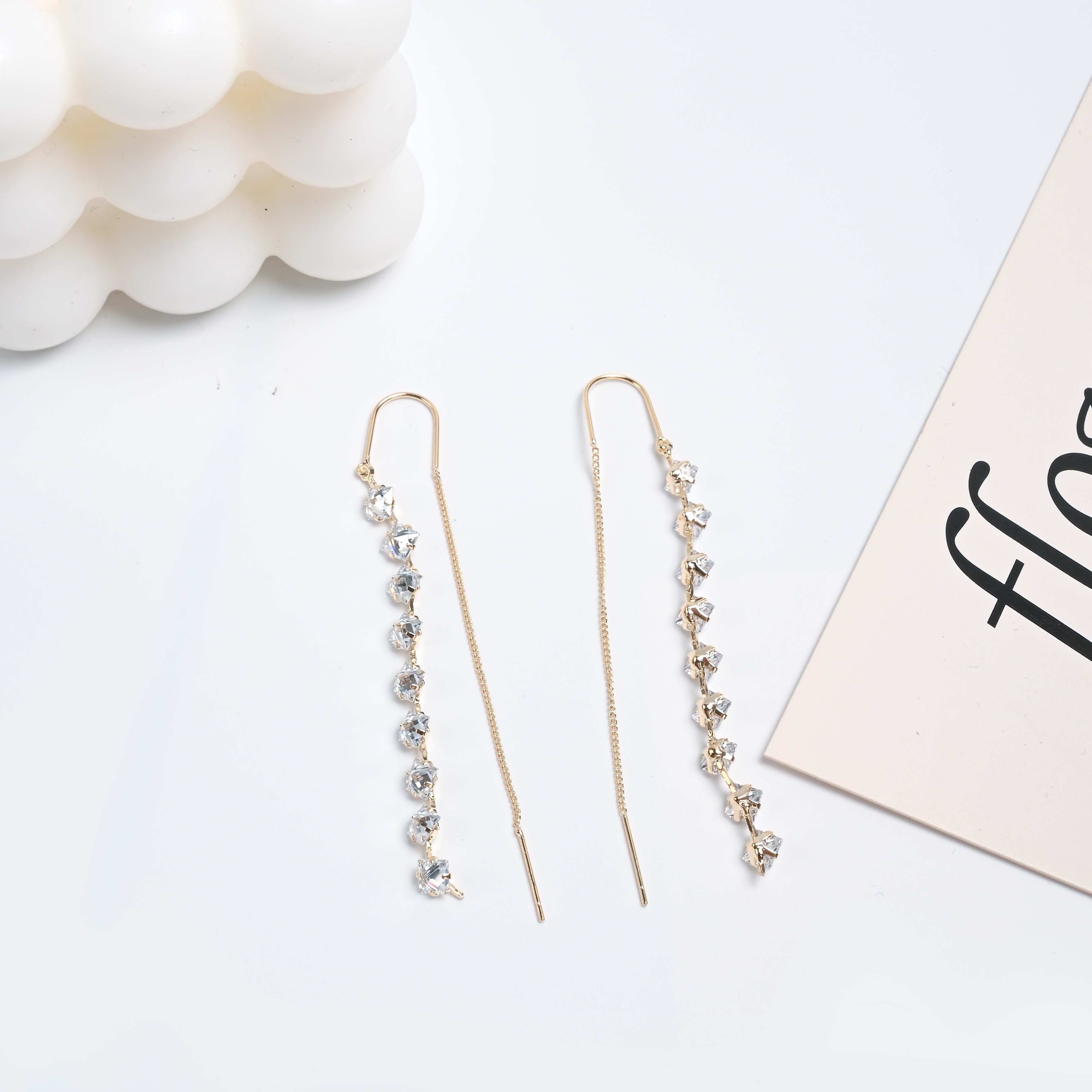 新品耳环小众设计高级感网红耳饰女防过敏925银针带钻时尚耳线详情2