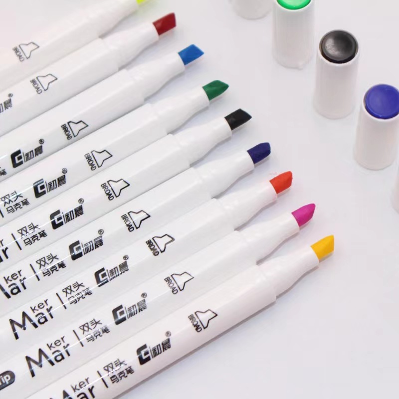Double-headed water-based marker pens, colored drawing pens, children's art DIY pens Specification image