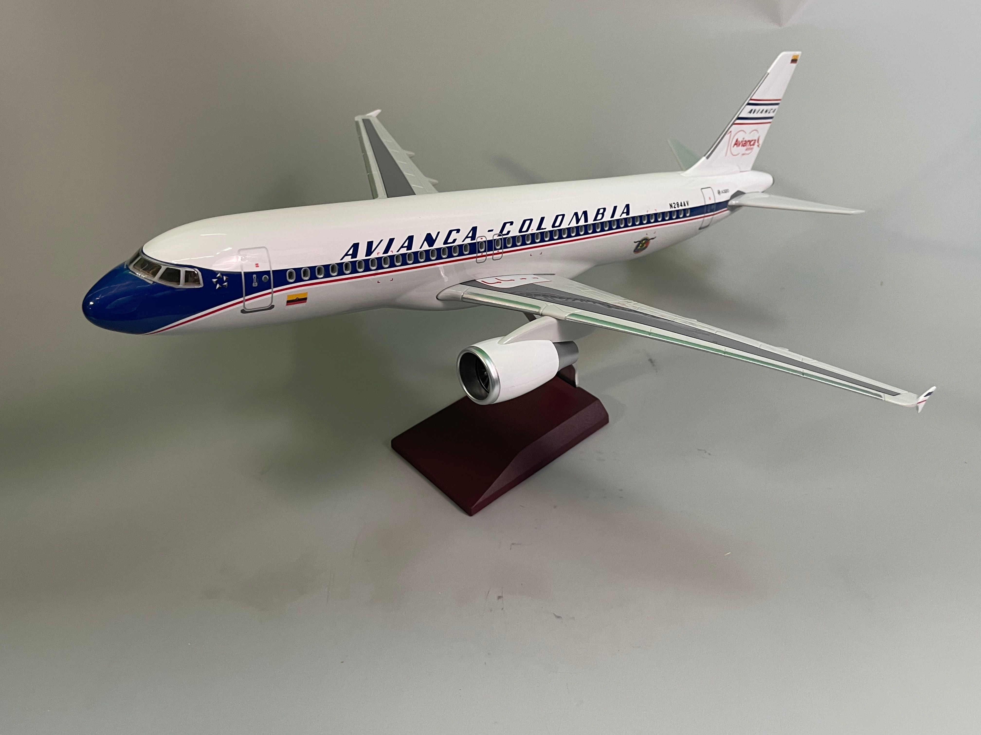 飞机模型（A320哥伦比亚航空100周年纪念版）仿真飞机模型 ABS合成强化树脂飞机模型 航空模型 杨柳模型玩具详情图4