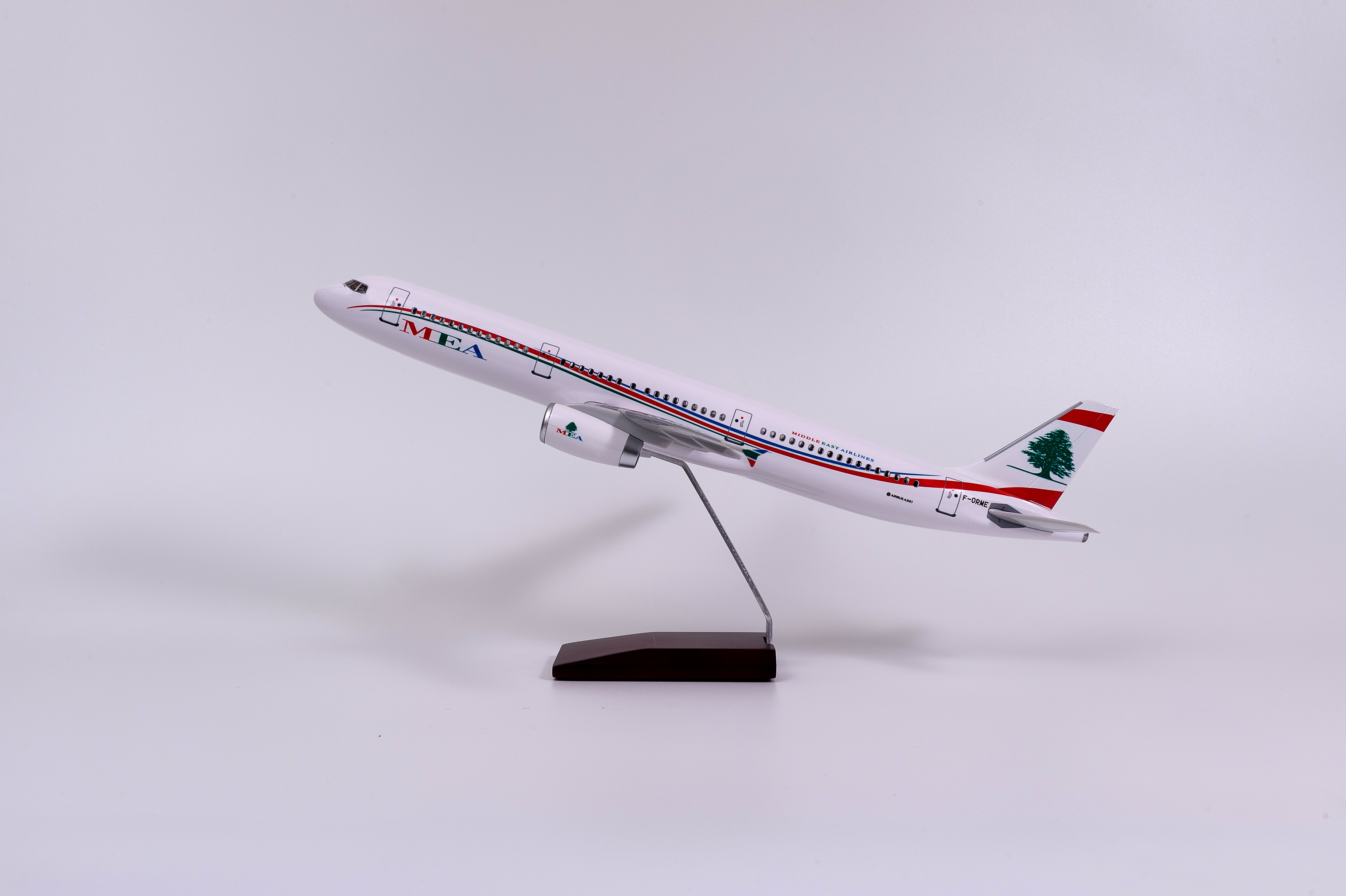 飞机模型（A321黎巴嫩MEA航空飞机模型）仿真飞机模型 ABS合成强化树脂飞机模型 杨柳飞机模型 航空模型