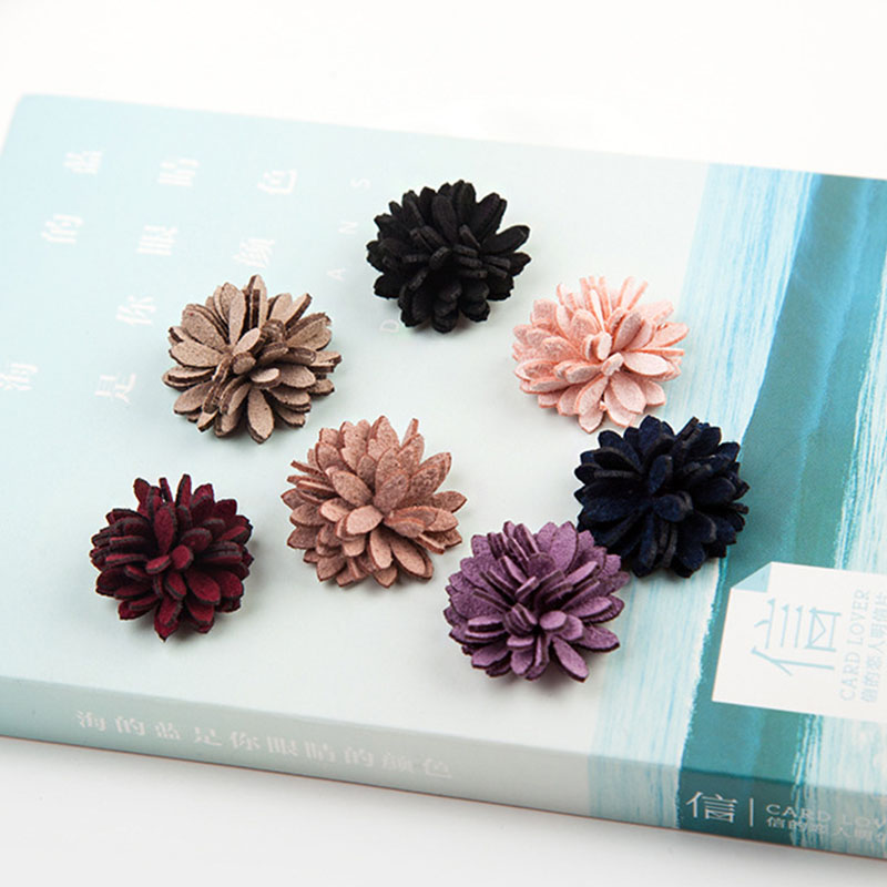 超纤皮革花朵配件 手工diy饰品配件 鞋花帽子辅料