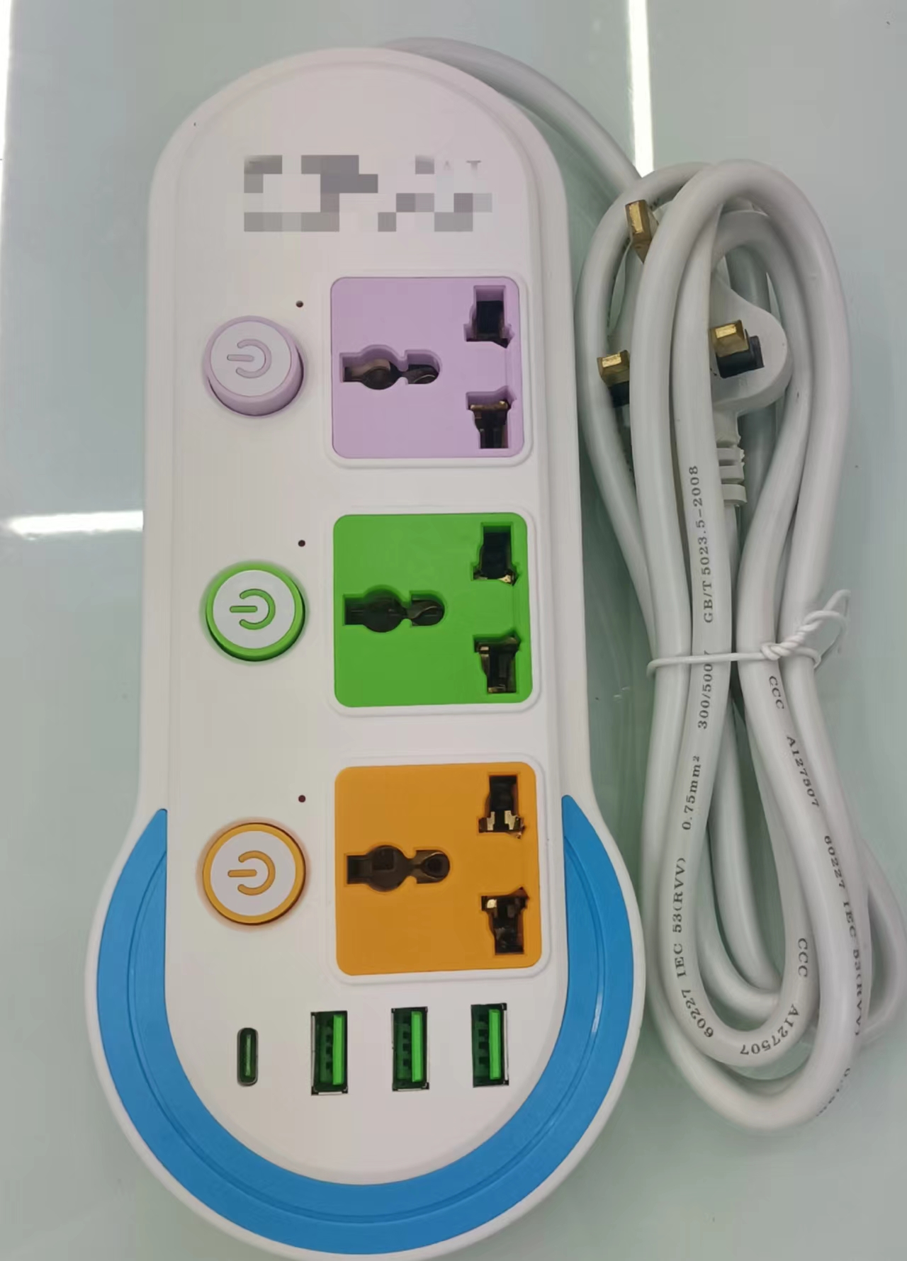 3-pin universal port USB three-color plug