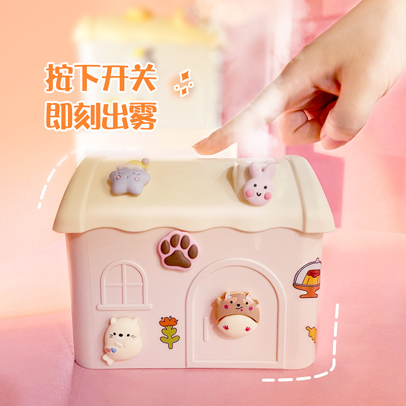 2022 nuevo DIY pequeña casa humidificador de gran capacidad humidificador de volumen de niebla al por mayor USB mini regalos creativos Item Picture