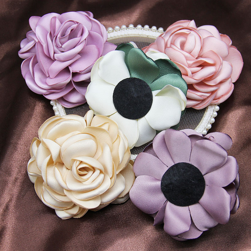 Jian Xin J195 jewelry accessories, 8CM Korean version, fringed flower, handmade fabric, flower, diy shoe flower, rose flower, hair clip accessories, clothing accessories Application Scenario