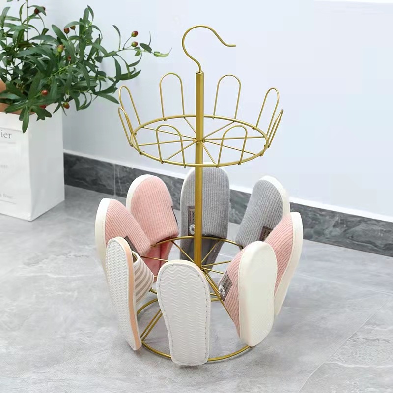 A floor-standing shoe drying rack on the balcony, a perfect tool for drying shoes