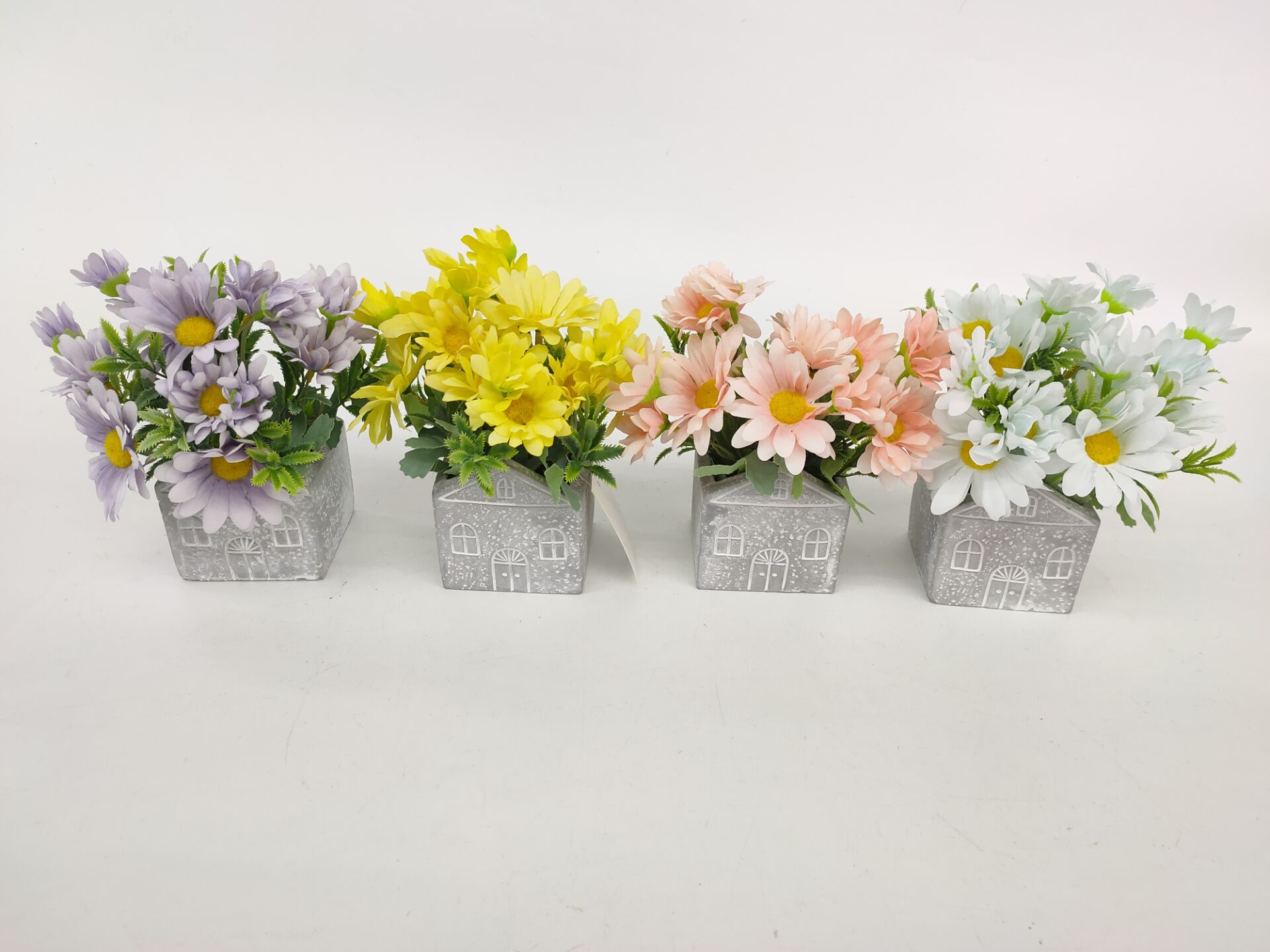仿真花假花盆景石头盆小菊花吧台客厅办公桌等保健品