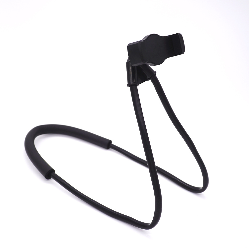 Lazy person's bedside neck-hanging phone stand