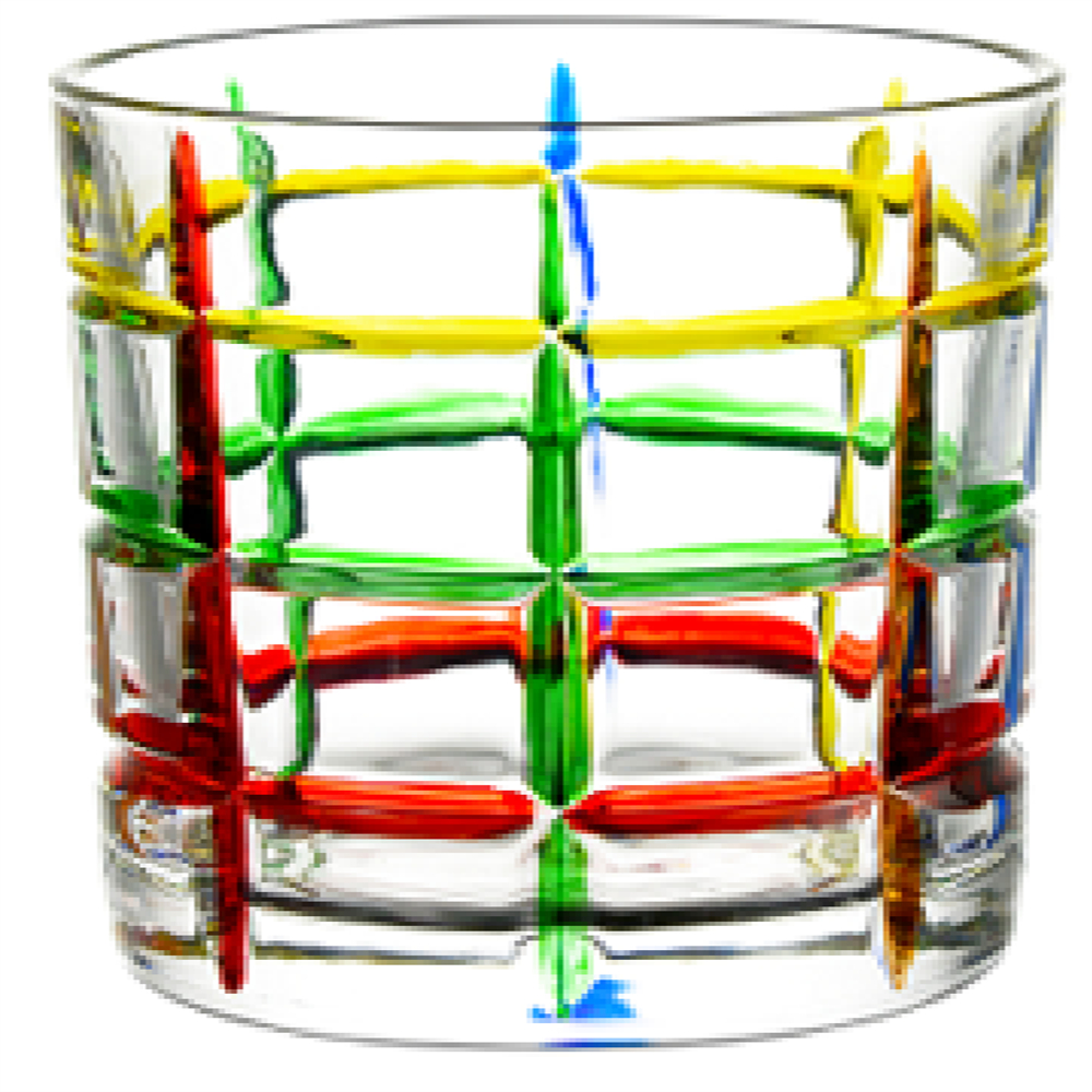 MB6015 tazas a cuadros de altura recta pintadas a mano rayas de color colorido a mano bloques de color rayas cristal tazas de whisky tazas de jugo tazas de vino Application Scenario