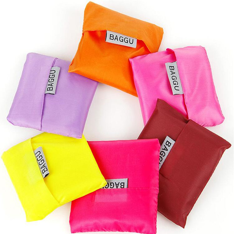 TS折叠购物袋手提袋创意礼品购物袋涤纶 折叠纯色折叠购物袋方包详情图2