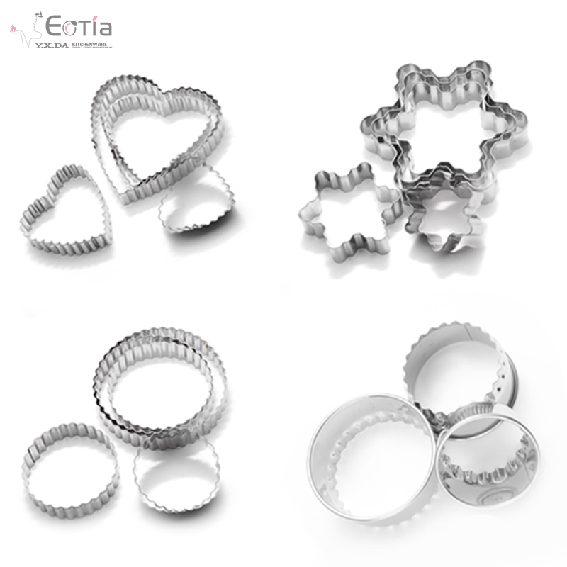 元达厨具eotia欧蒂娅波浪图形翻糖切模 不锈钢蛋糕模DIY烘培5件套图