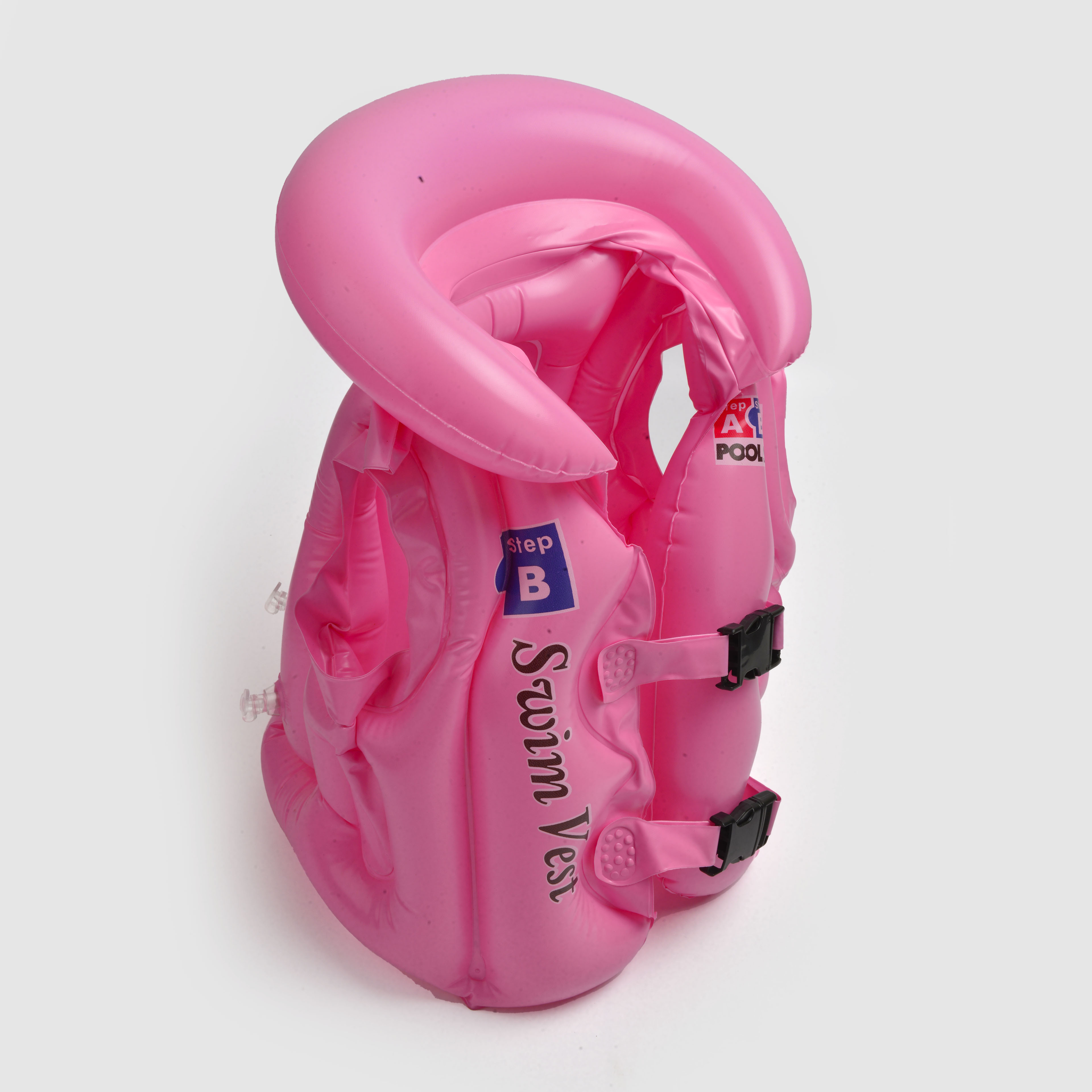 Yuanyang Cross-border exclusive inflatable children's fluorescent swimsuits, ABC buoyancy vests, swimming equipment, foreign trade children's life jackets, pvc details Picture