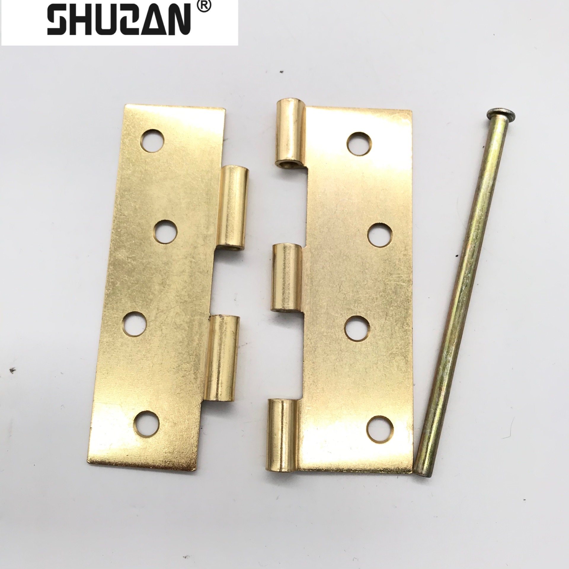 Shuzan XX brand hydraulic hinge with adjustable torque, electroplated iron antique hinge, household door hardware support bearing hinge, large load capacity XX model 003