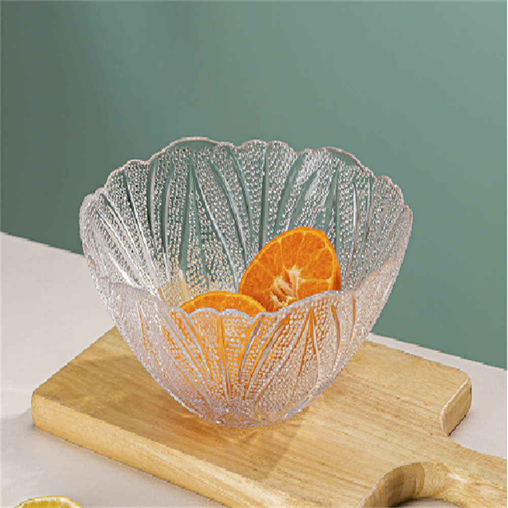 Light luxury crystal glass bowl, fruit salad bowl, pearl bowl, 235mm (transparent) Specification image