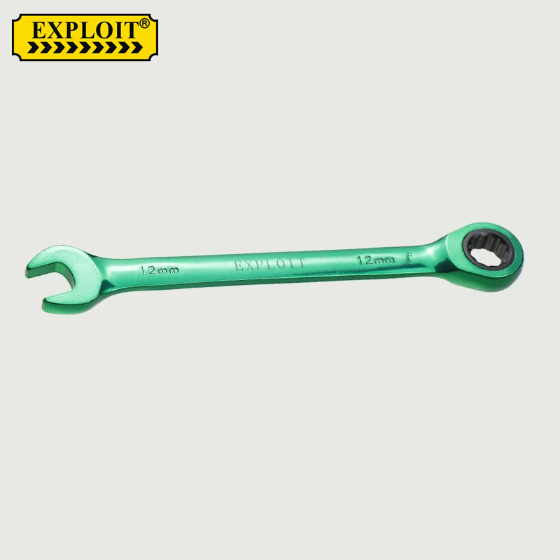  EXPLOIT  固定头彩色棘轮扳手  12mm两用棘轮扳手  020522