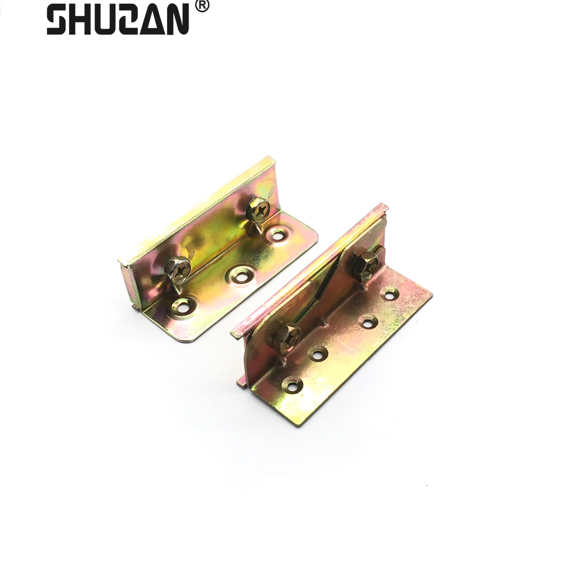 Shuzan thickened bed hinges, solid wood bed buckles, cold-rolled steel bed hangers for fixation, hardware accessories, lock fasteners for fastening, big brand guarantee, model B2 003