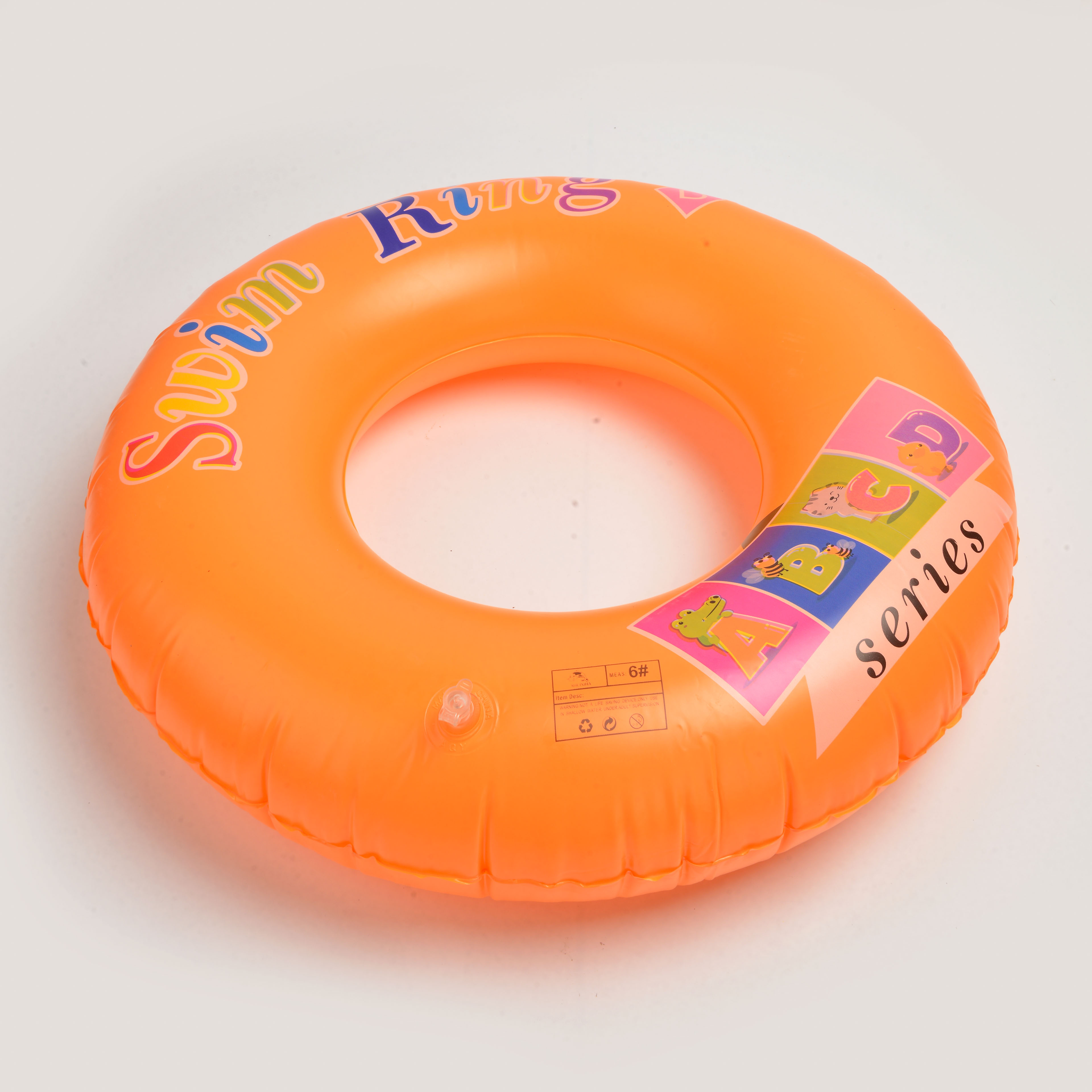Cross-border inflatable water products, single-layer ABC swimming rings, water toys, thickened solid-color swimming rings, adult and children's swimming rings 1 Specification image