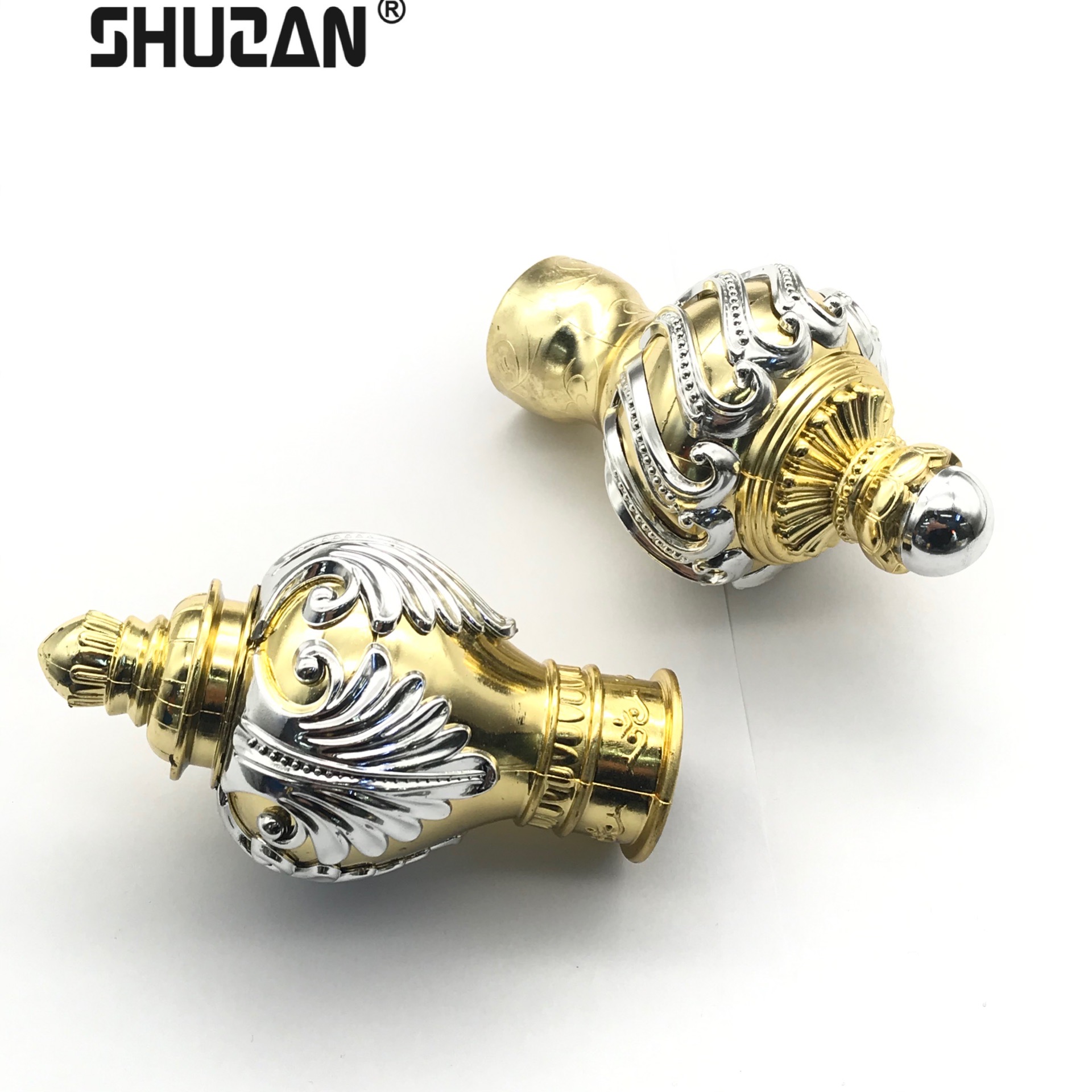 Shuzan Creative European-style curtain Roman rod Plug, retractable door curtain dry Accessories Decorative head Factory Direct Sales XX brand Type B 003