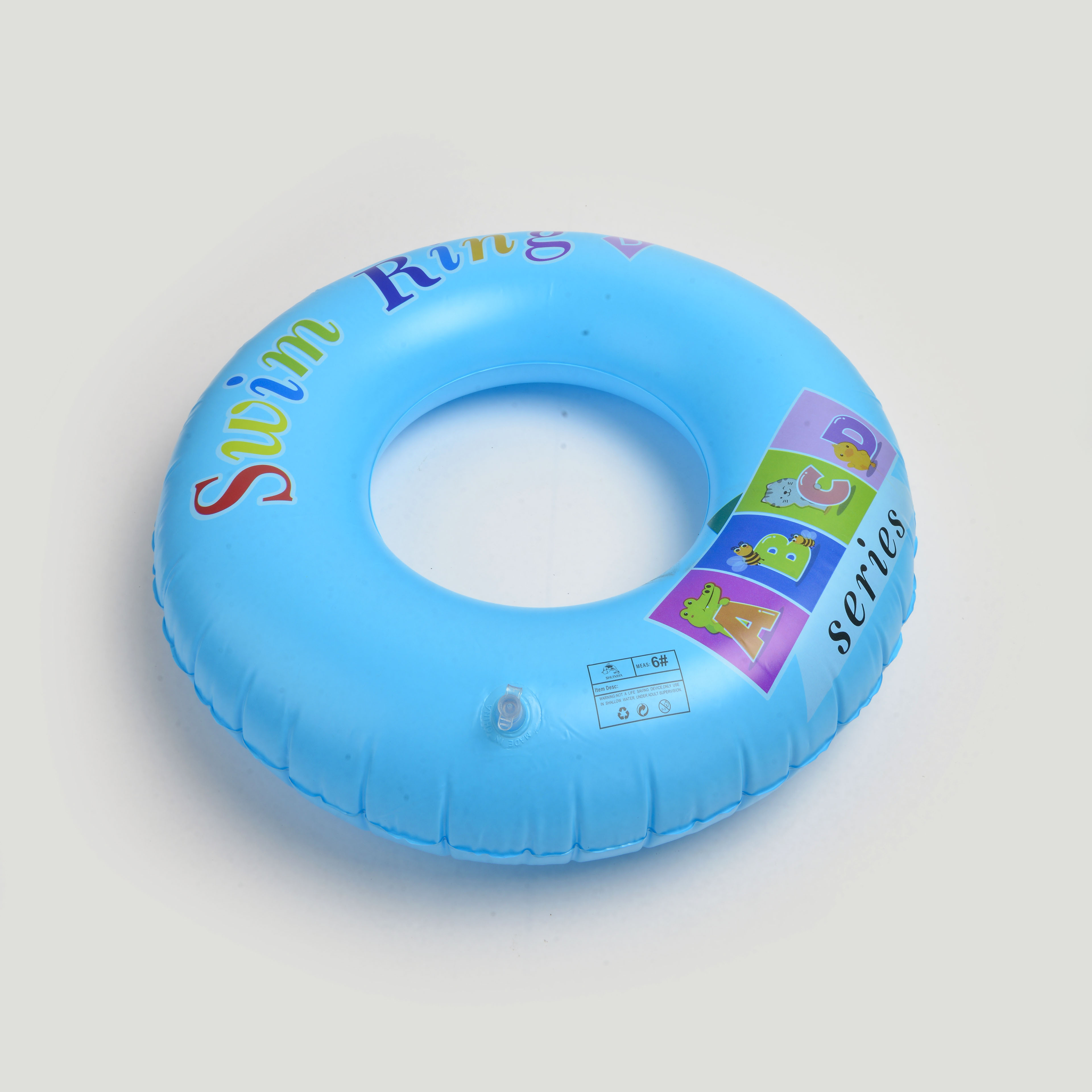 Cross-border inflatable water products, single-layer ABC swimming rings, water toys, thickened solid-color swimming rings, adult and children's swimming rings 1 Item Picture