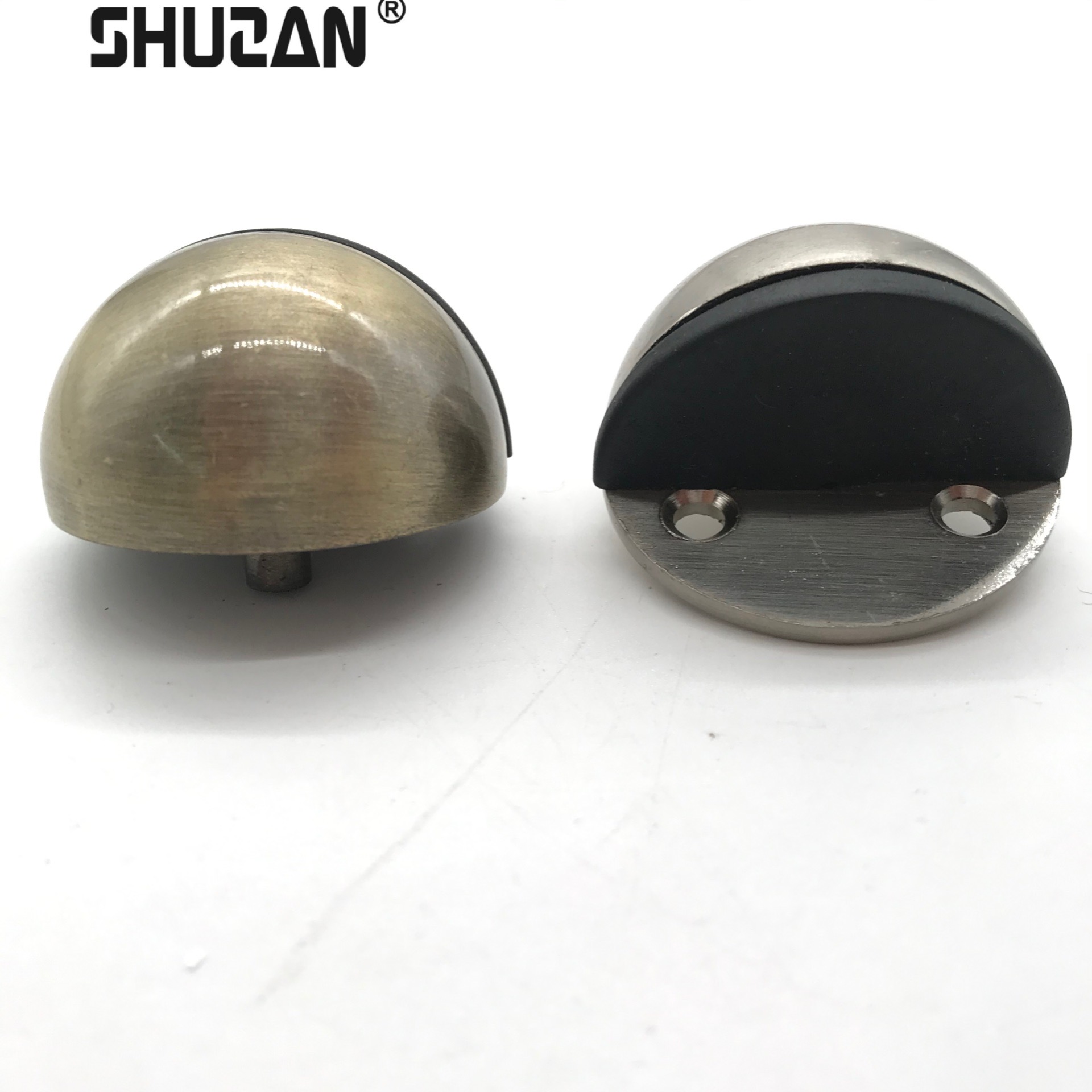 Shuzan silent anti-collision door stop, stainless steel door stop without drilling, bedroom door handle, anti-soil hanging door hardware accessories, ground impact glass door top B202 003 Specification image