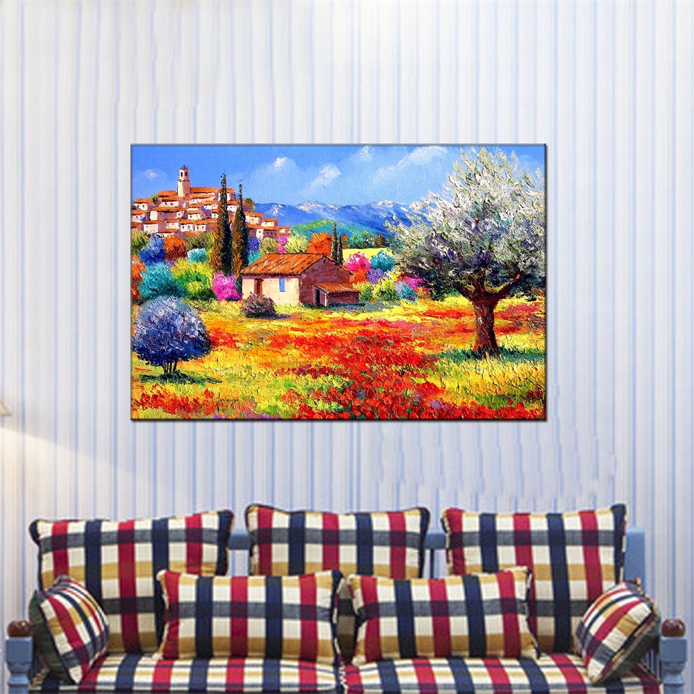 Jiusheng Oil Paintings, canvas paintings, frameless paintings, hotel oil paintings, spray paintings, printing paintings, factory direct sales, decorative paintings, oilpainting, various styles, welcome to customize with samples, large quantity discounts, landscape oil paintings, living room paintings Item Picture