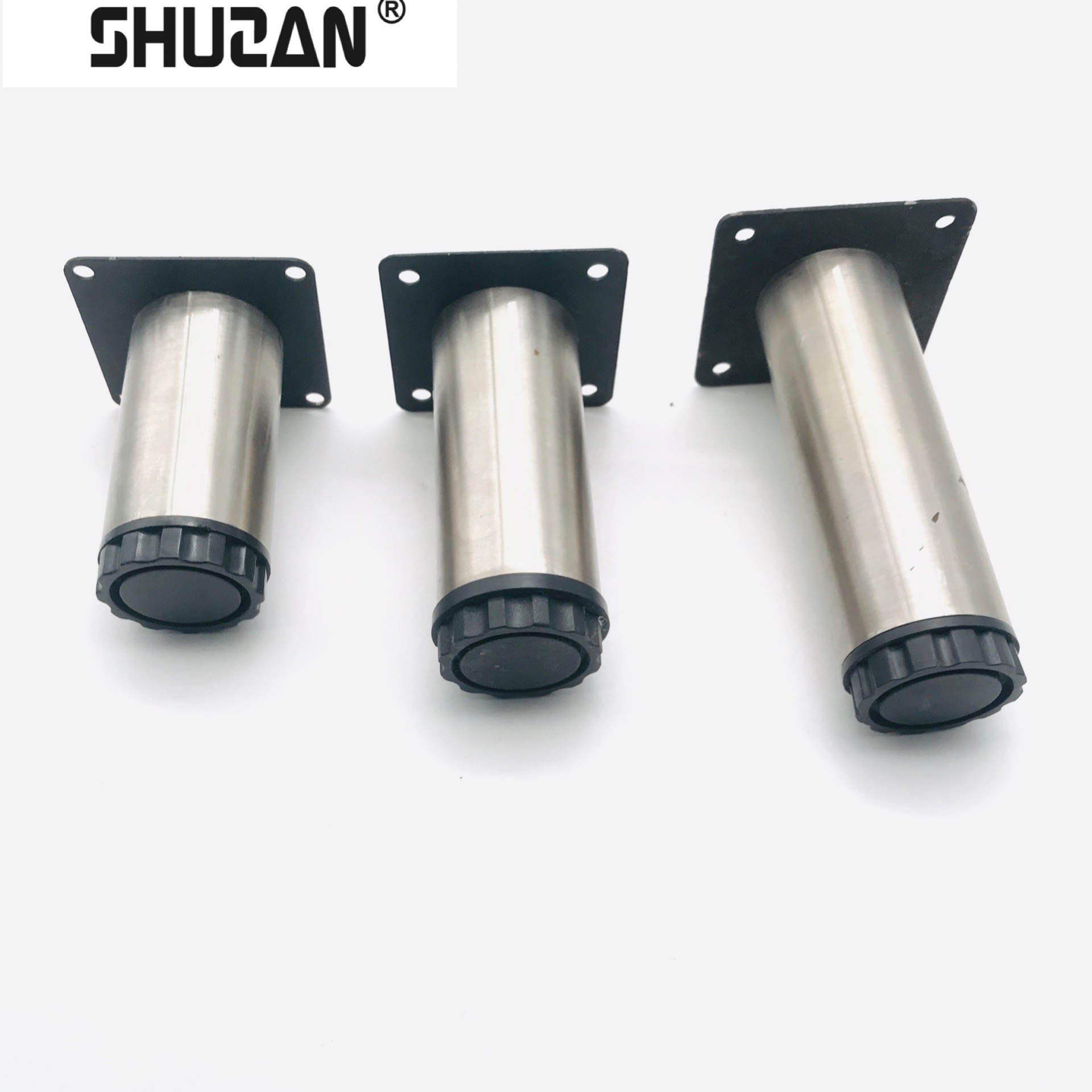Shuzan stainless steel sofa legs, cabinet legs, high load-bearing adjustable foot pads, cylindrical cabinet legs, stable and durable, full-house custom furniture accessories, model XX 003 details Picture