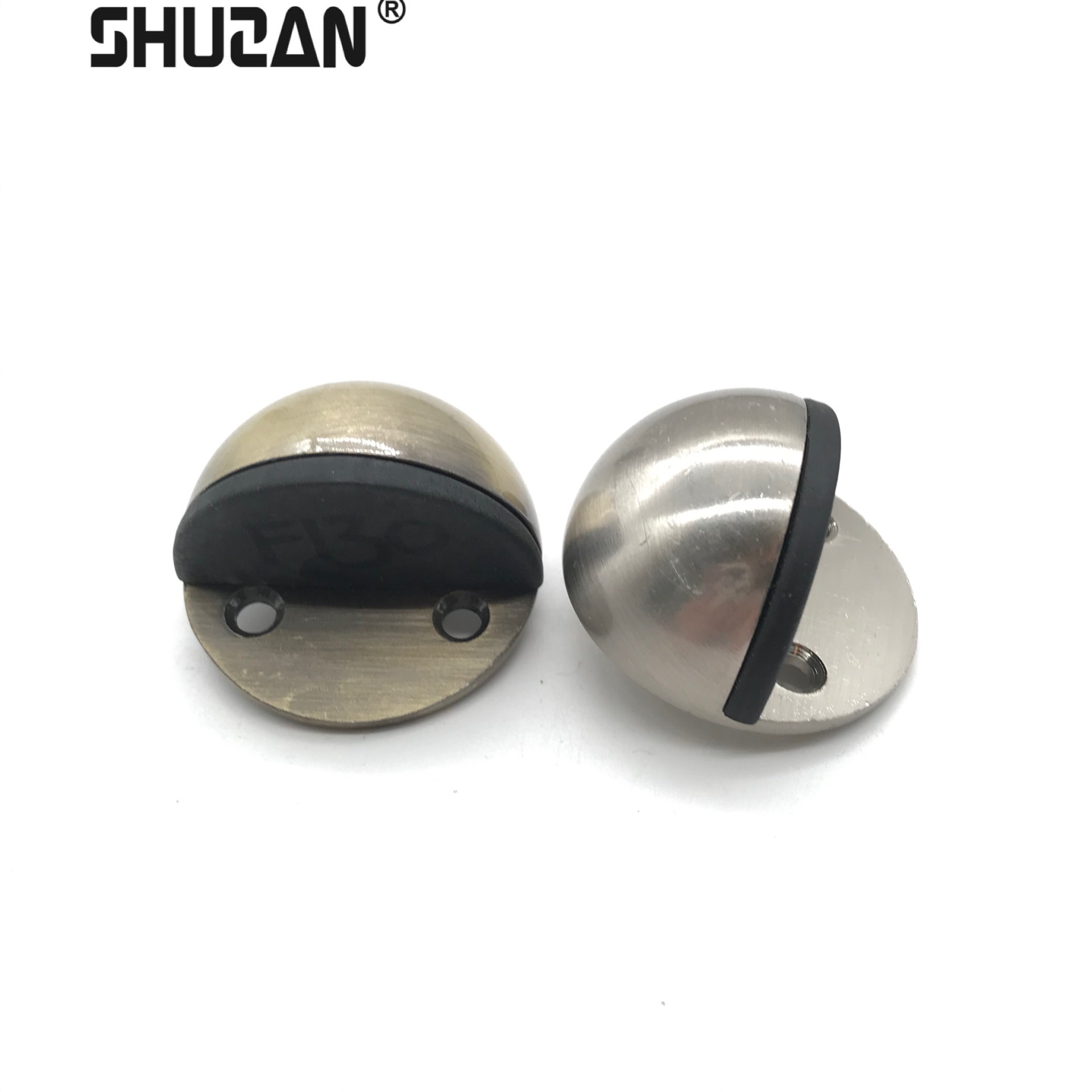 Shuzan silent anti-collision door stop, stainless steel door stop without drilling, bedroom door handle, anti-soil hanging door hardware accessories, ground impact glass door top B202 003 Item Picture