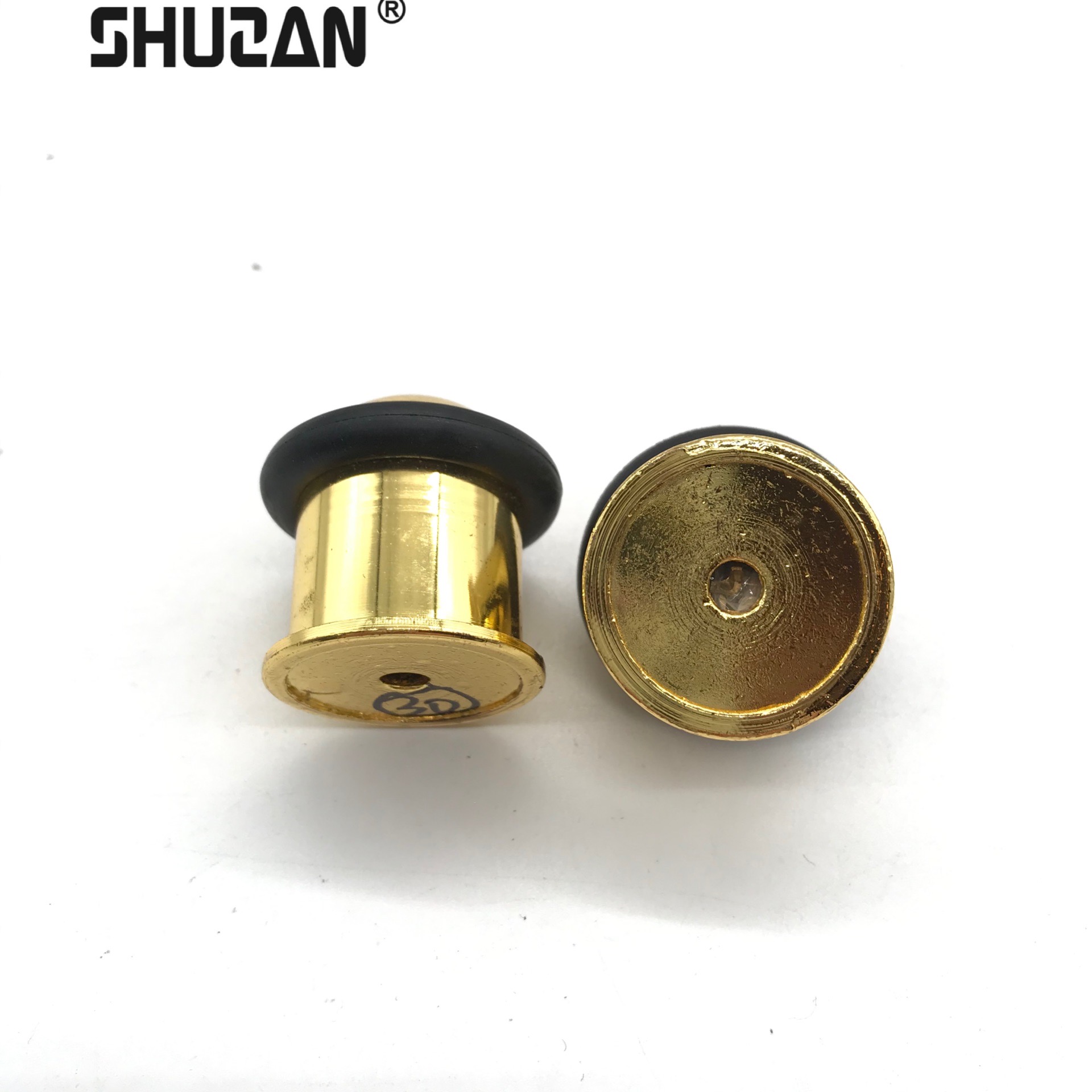 Shuzan stainless steel Door stop without drilling, hardware accessories, anti-collision door top, ground impact glass door stop, rubber limiters, household silent type A101 003