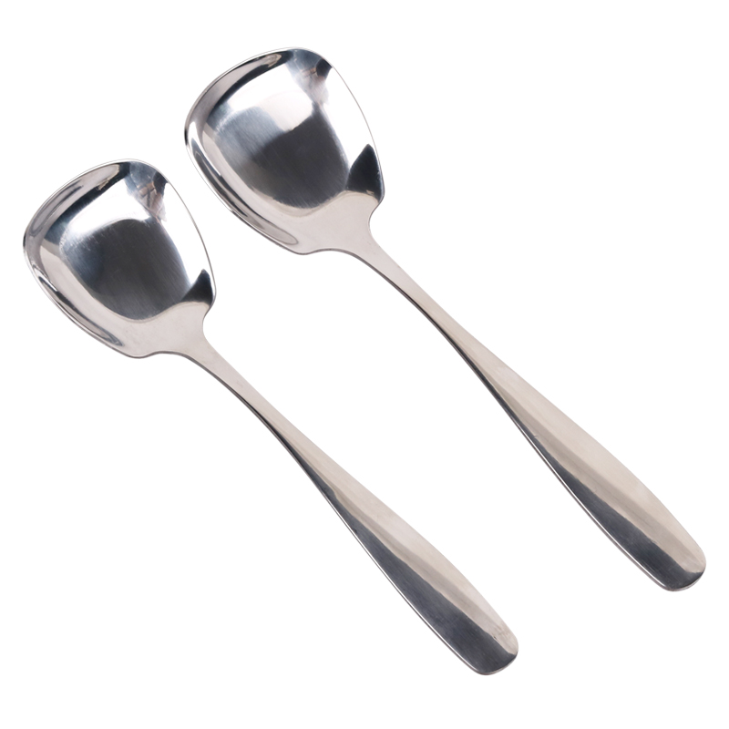 ABR-0151家用勺子不锈钢餐勺平底勺方头勺主餐更圆勺尖勺小汤勺创意汤匙详情图5