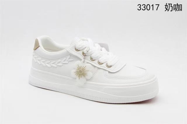 Renben Women's Shoes 33017 Casual white shoes, fashionable and versatile. Specification image