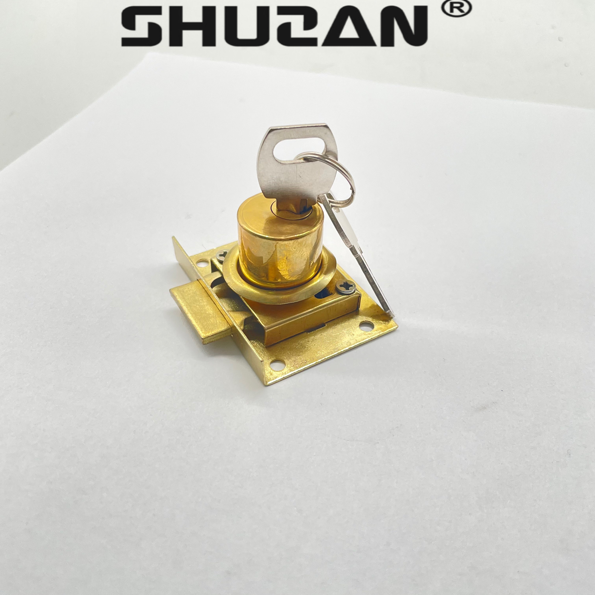 Shuzan door lock core, lock buckle, secure anti-theft door lock accessories, old-fashioned drawer lock, office furniture lock, cabinet door lock, safe and firm, model B2 003 details Picture