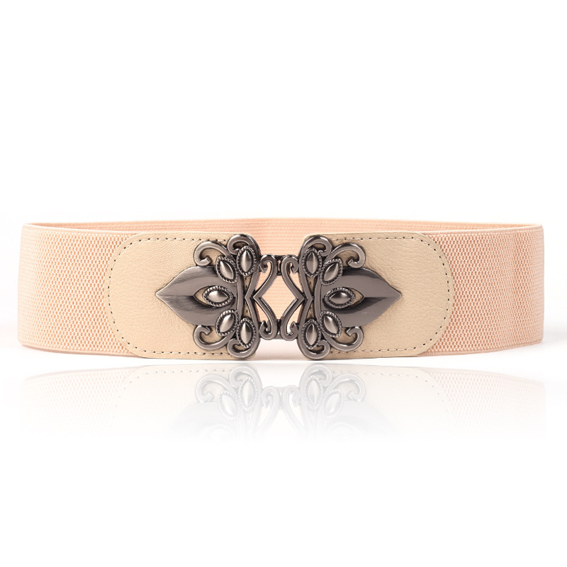 It pairs well with a dress for fashionable ladies. The wide waistband with elastic belt is versatile. It is a wide belt decoration for women Application Scenario