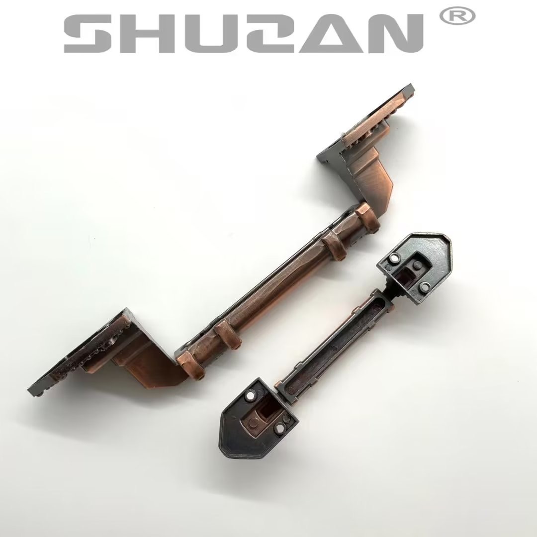 Shuzan pebble handle, aluminum alloy door handle, bronze-colored sliding door, security door, universal wooden door, exposed old-fashioned handle details Picture