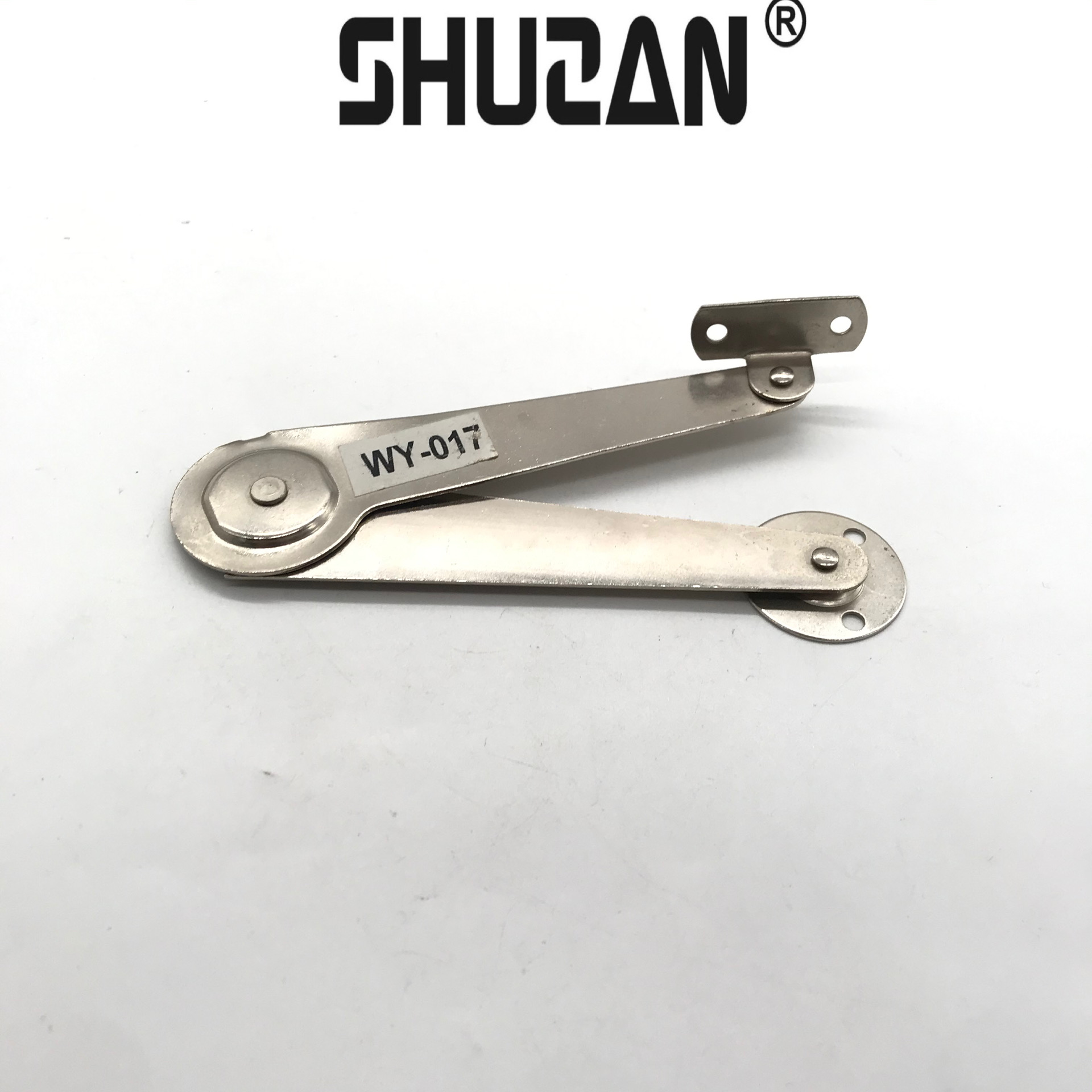 Shuzan high-quality brand random stop long drum pull rod, bedside flip board support rod, cabinet door movable support rod, furniture hardware accessories X1 type support and butterfly buckle 003 Specification image