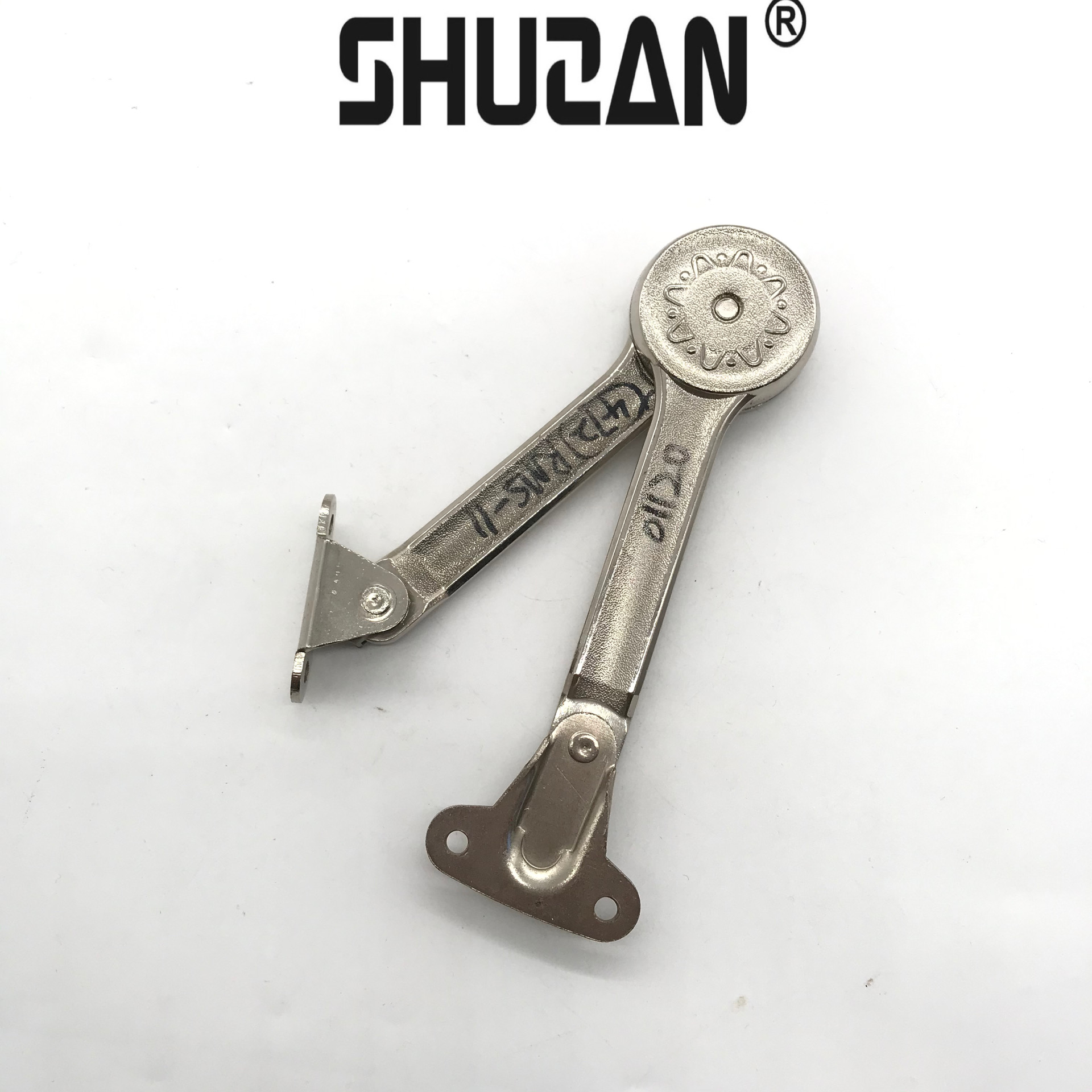 Shuzan high-quality brand random stop long drum pull rod, bedside flip board support rod, cabinet door movable support rod, furniture hardware accessories X1 type support and butterfly buckle 003 Item Picture