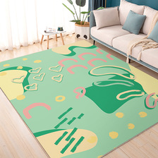 千思现代清新抽象地毯地垫趣味多彩客厅地毯茶几垫儿童卧室床边毯涂鸦