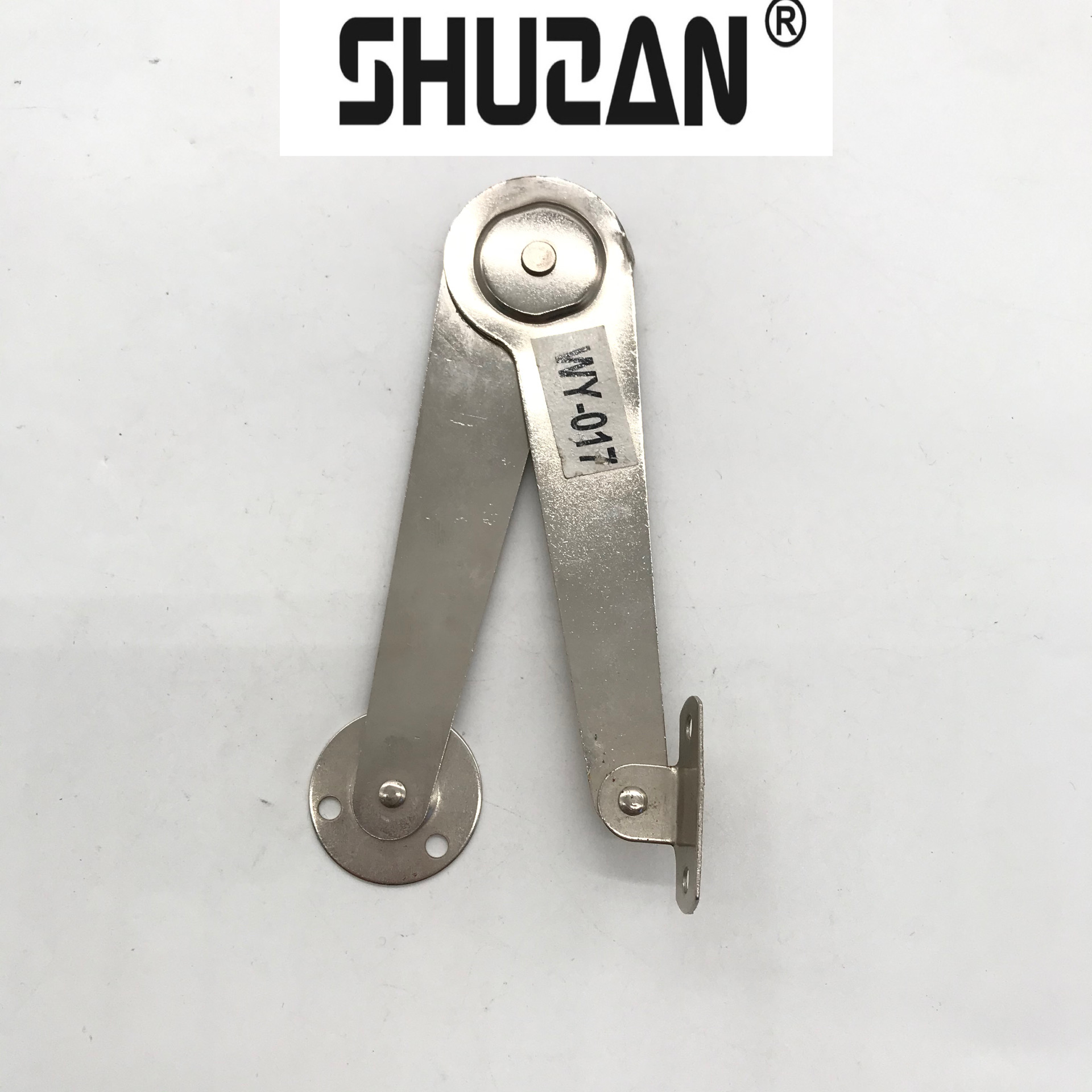 Shuzan high-quality brand random stop long drum pull rod, bedside flip board support rod, cabinet door movable support rod, furniture hardware accessories X1 type support and butterfly buckle 003 details Picture