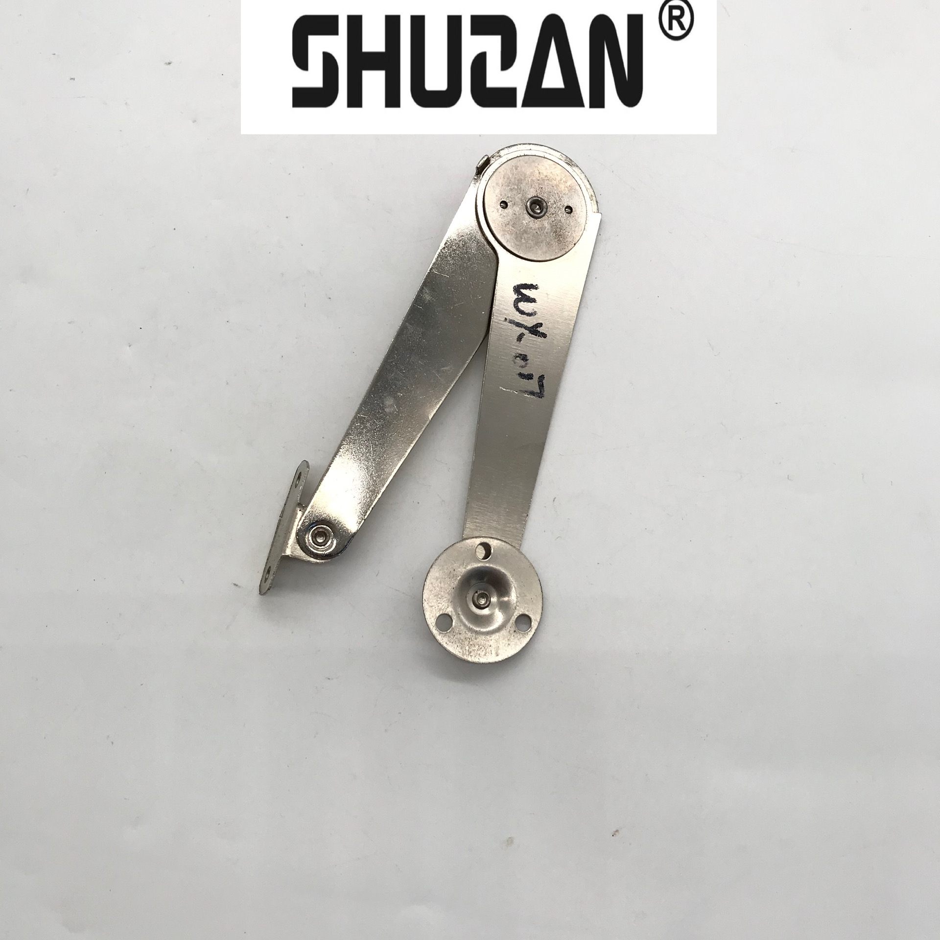 Shuzan high-quality brand random stop long drum pull rod, bedside flip board support rod, cabinet door movable support rod, furniture hardware accessories X1 type support and butterfly buckle 003