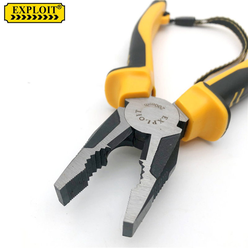 8寸钢丝钳/工业级钢丝钳/铬钒钢钢丝钳白底实物图