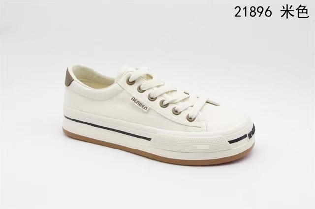 Renben Open Smile canvas shoes, women's retro casual board shoes, niche design, big-headed shoes Specification image