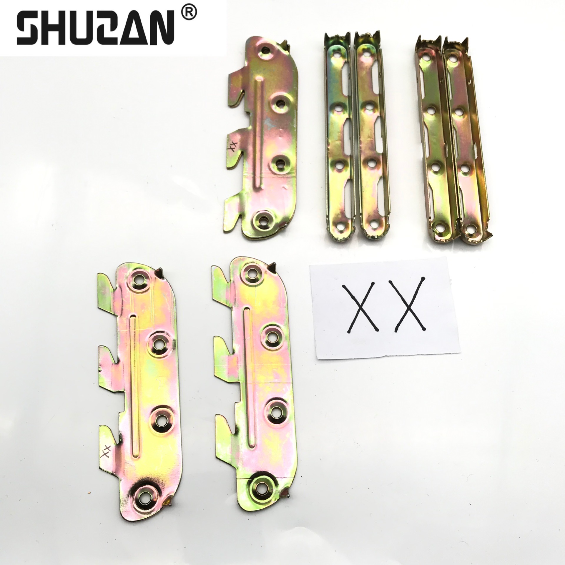 Shuzan Durable heavy-duty bed hanging connection parts, bed hinges, bed pin fasteners, solid wood bed reinforcement screws, hanging fasteners, hardware accessories, bed buckles Specification image