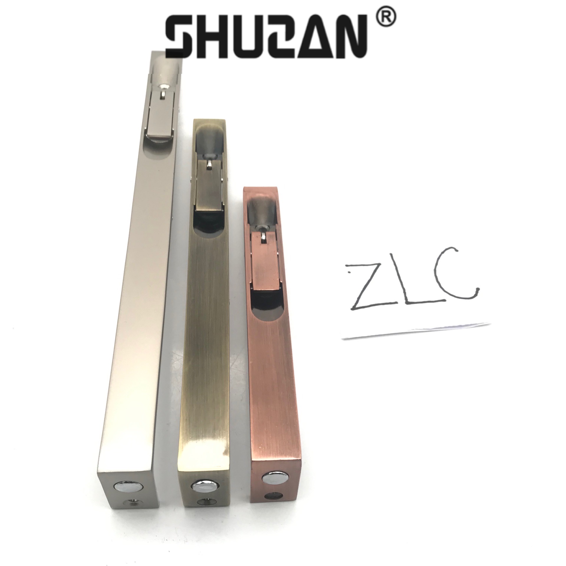 Shuzan steel core concealed latch top and bottom latch fireproof door thickened bolt 304 stainless steel anti-theft latch mother and child door ground latch model C300 003 Application Scenario