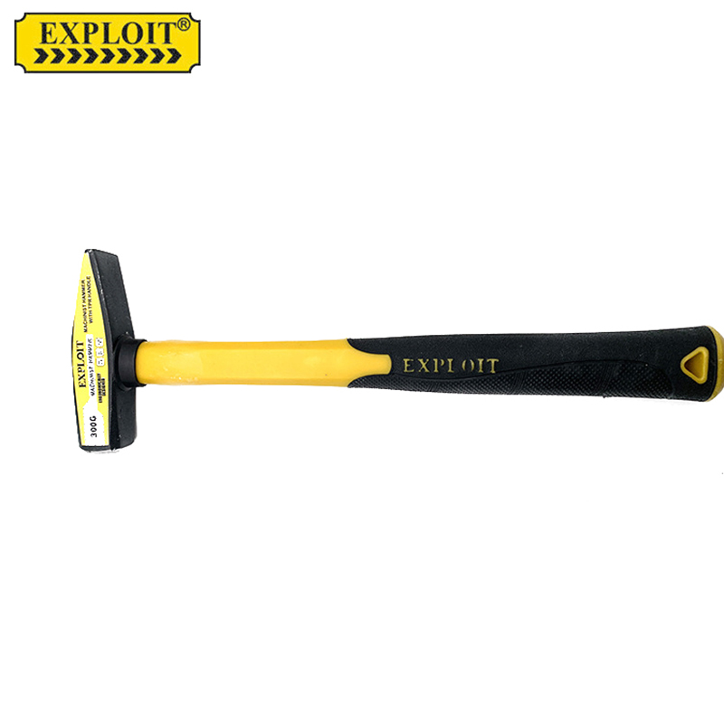 EXPLOIT  300g钳工锤 头部碳钢tpr塑胶柄钳工锤   QGC-300