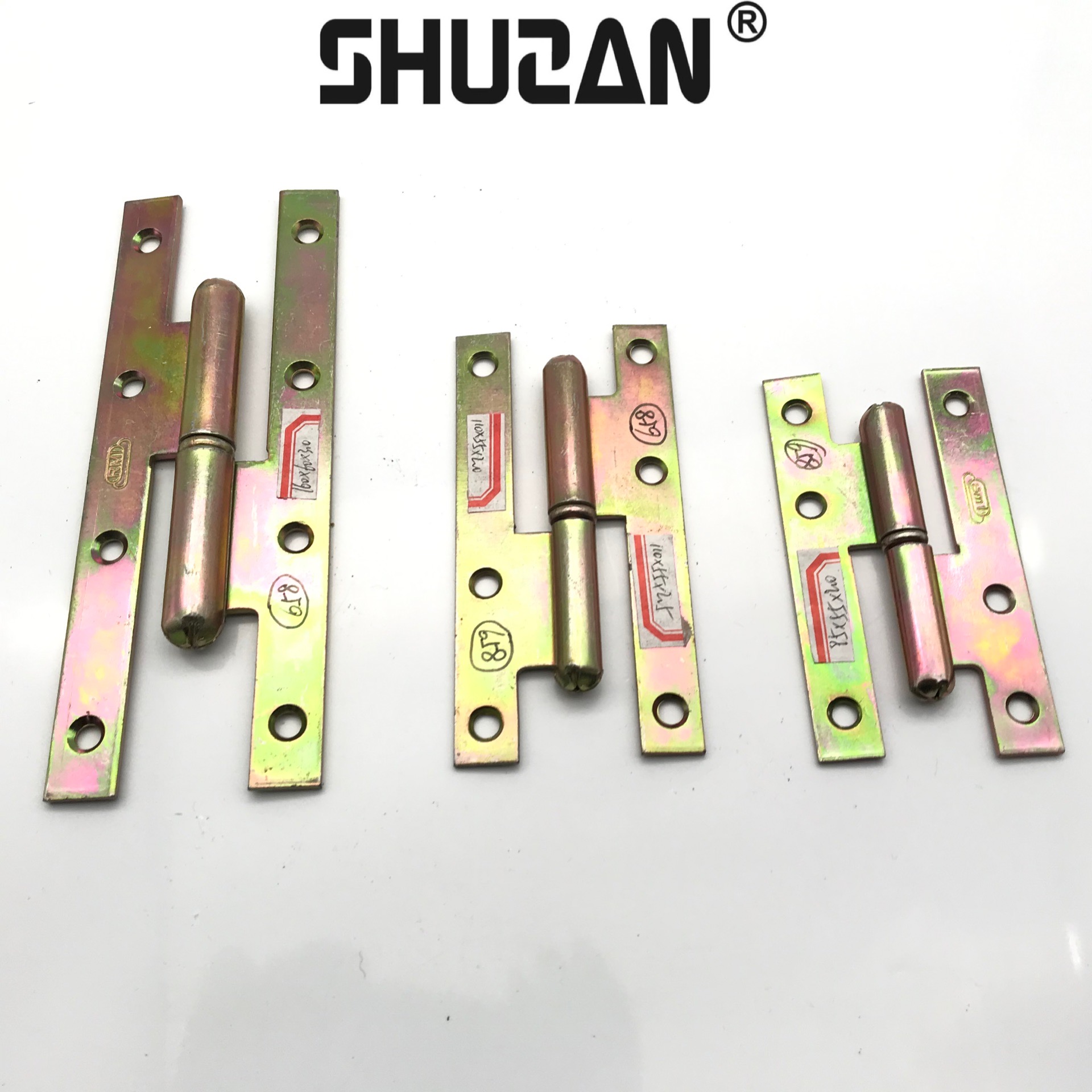 Shuzan hydraulic hinge H-shaped color zinc furniture hinge hardware accessories with adjustable torque, silent buffer