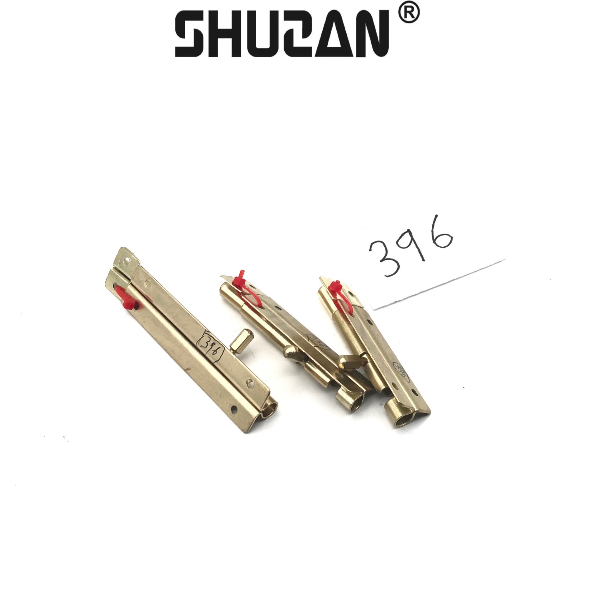 Shuzan thickened pin lock, copper wooden door, exposed pin, mother-and-child door floor plug, dust-proof cylinder, aluminum pin, antique solid door latch, anti-theft chain lock Specification image