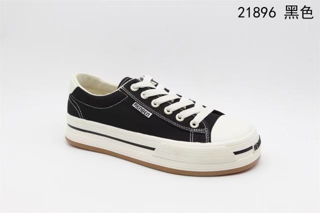 Renben Open Smile canvas shoes, women's retro casual board shoes, niche design, big-headed shoes details Picture