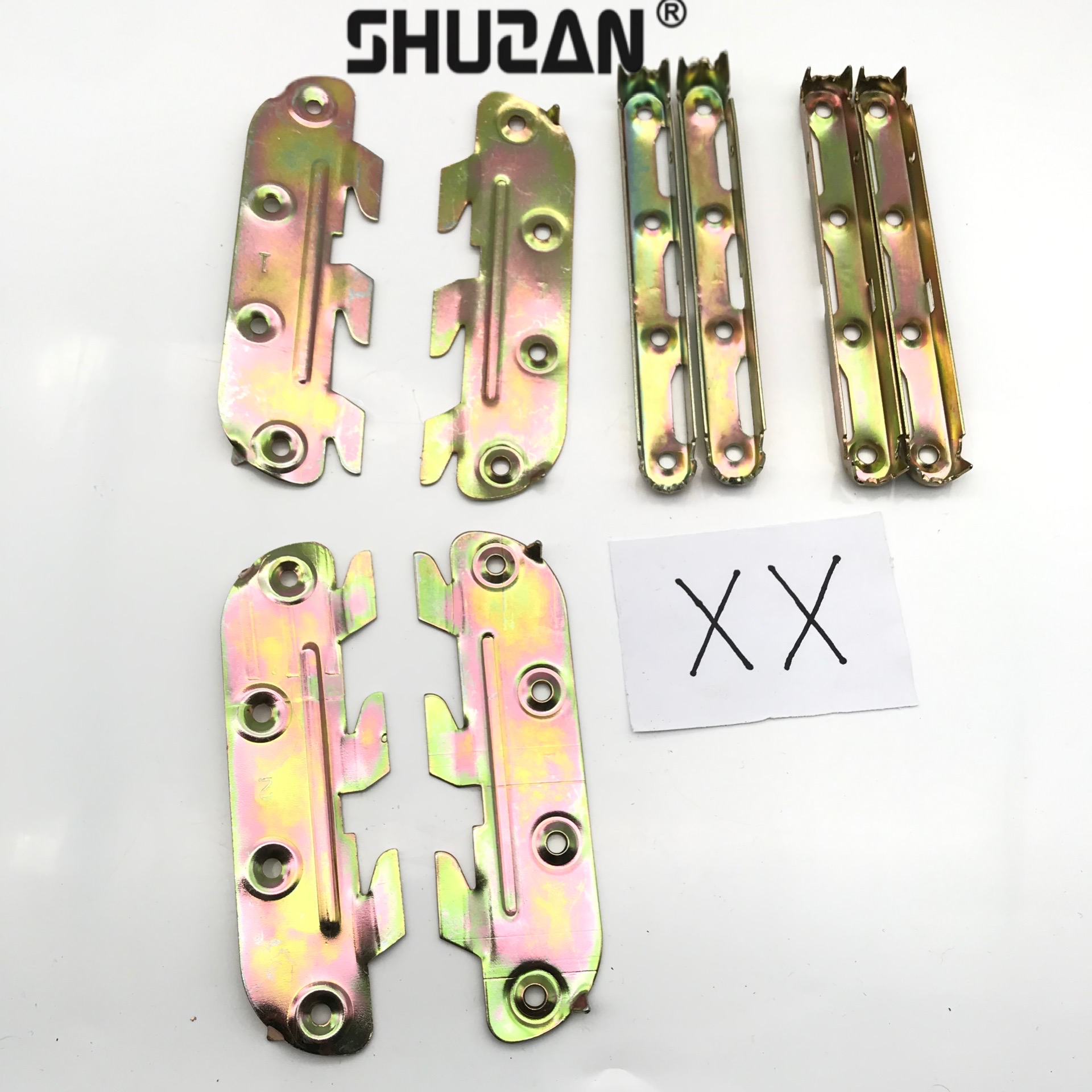 Shuzan Durable heavy-duty bed hanging connection parts, bed hinges, bed pin fasteners, solid wood bed reinforcement screws, hanging fasteners, hardware accessories, bed buckles details Picture